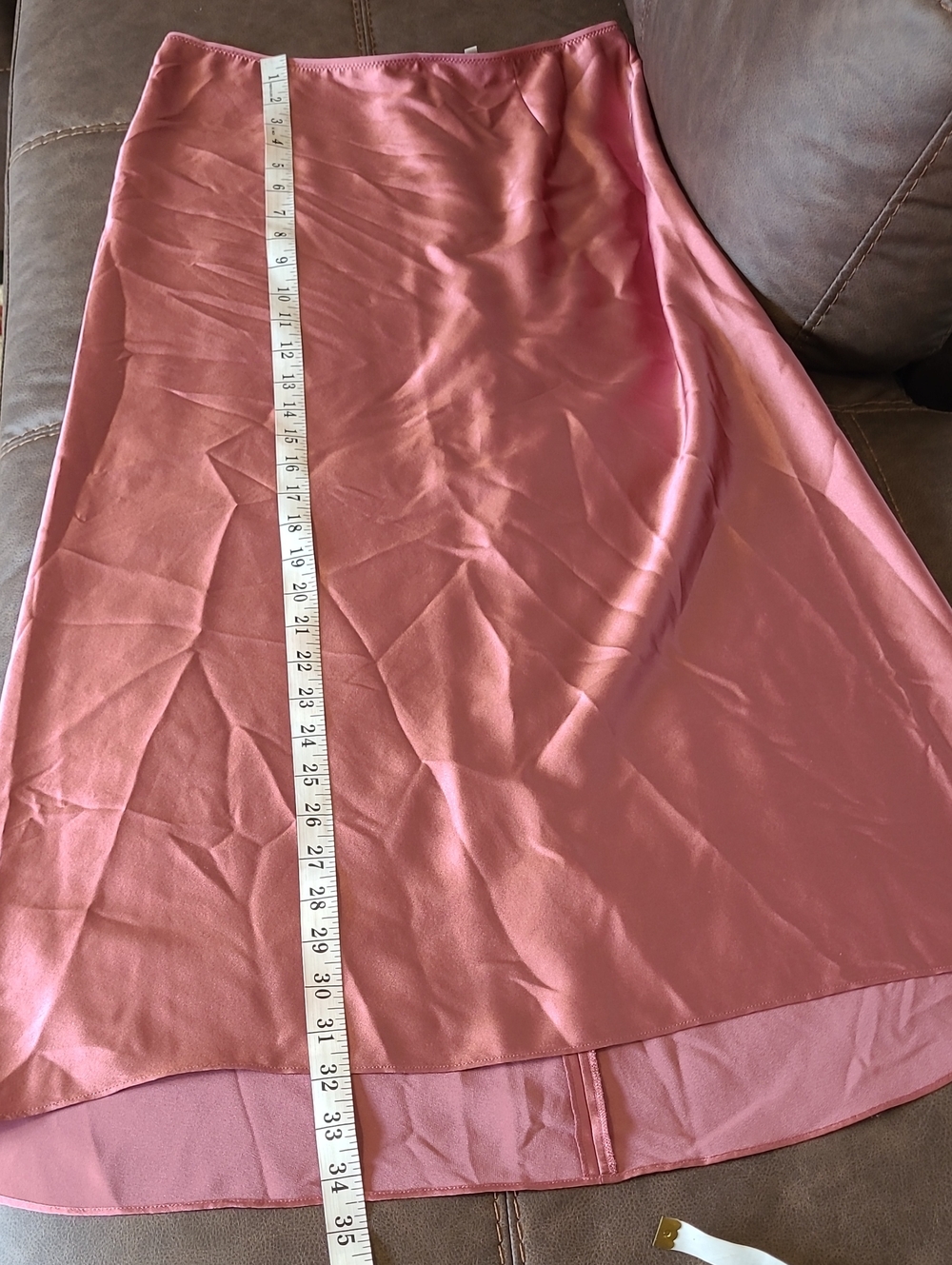 Vince 100% Silk Mauvy Pink Midi Slip Skirt Bias Cut Sz 6 Flattering Dainty Chic - Picture 13 of 13